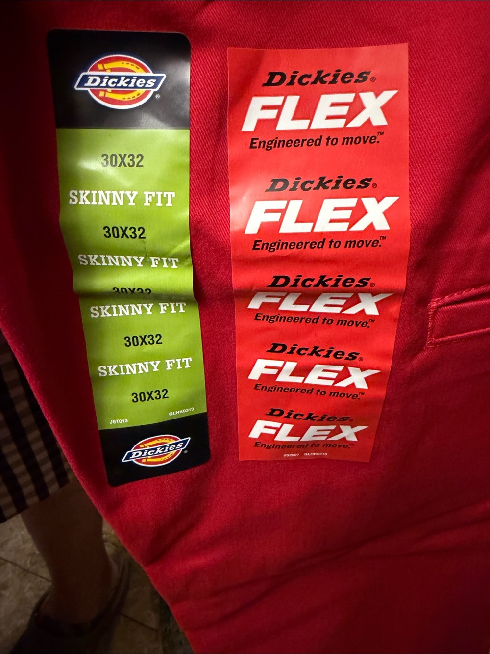 Dickies Men's Red Cargo Work Pants - Picture 4 of 4